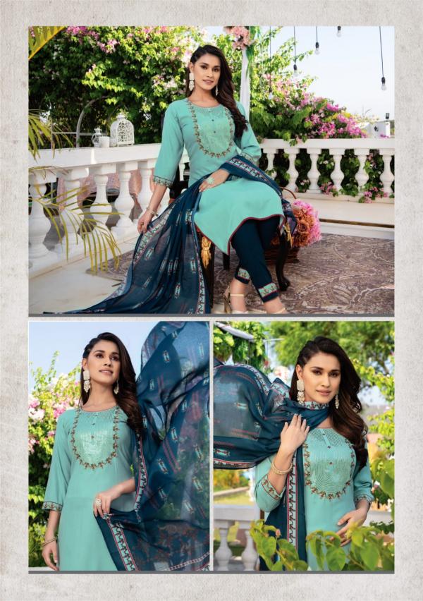 Kiana Ethnic city Viscose Embroidery Designer Readymade Suit